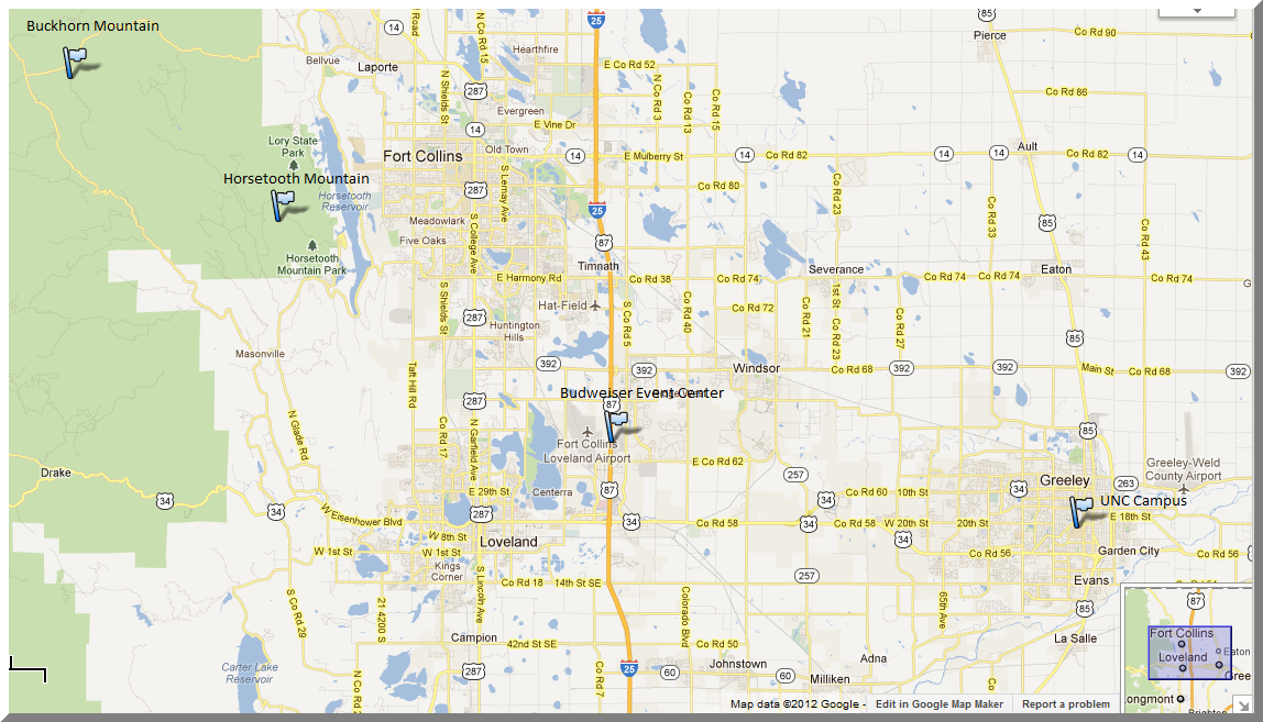 NCARC Repeater Map